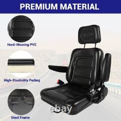Quality Universal Suspension Seat FORKLIFT/DUMPER/MOWER Heavy Duty PVC Black