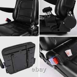 Quality Universal Suspension Seat FORKLIFT/DUMPER/MOWER Heavy Duty PVC Black