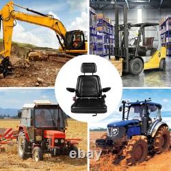 Quality Universal Suspension Seat FORKLIFT/DUMPER/MOWER Heavy Duty PVC Black