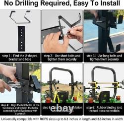 ROPS Tractor Tool Holder 2PC Universal Heavy Duty Tractor Tool Carrier Rack No