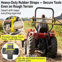 ROPS Tractor Tool Holder 2PC Universal Heavy Duty Tractor Tool Carrier Rack No