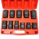 Sae & Metric 11pc 1 Dr Heavy Duty Impact Socket Set For Truck Tractor Equipment
