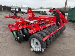Speed-Disc Harrow Cultivator 3.0m, Tyres Roller, Heavy duty, NEW