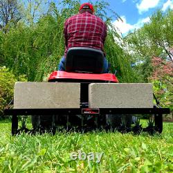 Spike Aerator Behind Double Tow Bar 40 in Heavy Duty Lawn Tractor 3D Steel Tines