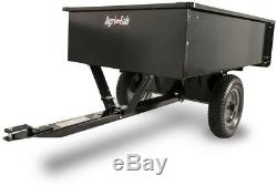 Steel Dump Cart Tractor Trailer Attachment Garden Yard Lawn Sheet Wall 12 cu ft