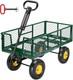 Steel Garden Cart Trolley Heavy Duty 410kg Steel Mesh Wagon Tow Atv Tractor Uk