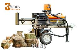 Super Heavy Duty 37 Ton Hydraulic Log Splitter, 3 Year Warranty UK Delivery