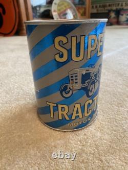 Super Tractor Motor Oil Can Heavy Duty HD Ford Quart Military Advertising