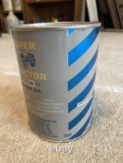 Super Tractor Motor Oil Can Heavy Duty HD Ford Quart Military Advertising