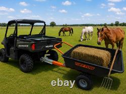 TUFF TOW TOW BEHING TARILER wTRACTOR TYRES & TOW BALL CONNECTOR & WHEELBARROW