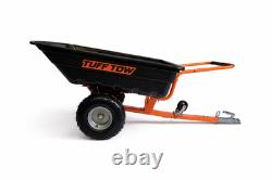 TUFF TOW TOW BEHING TARILER wTRACTOR TYRES & TOW BALL CONNECTOR & WHEELBARROW