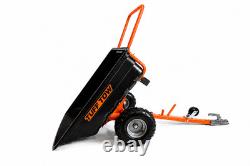TUFF TOW TOW BEHING TARILER wTRACTOR TYRES & TOW BALL CONNECTOR & WHEELBARROW