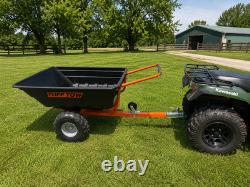 TUFF TOW TOW BEHING TARILER wTRACTOR TYRES & TOW BALL CONNECTOR & WHEELBARROW