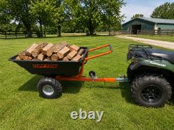 TUFF TOW TOW BEHING TARILER wTRACTOR TYRES & TOW BALL CONNECTOR & WHEELBARROW