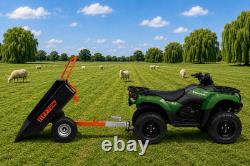 TUFF TOW TOW BEHING TARILER wTRACTOR TYRES & TOW BALL CONNECTOR & WHEELBARROW