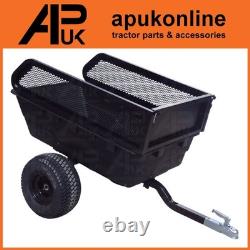 Tipping Quad Trailer with Mesh Sides for ATV Garden Waste Soil or Manure