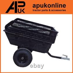 Tipping Quad Trailer with Mesh Sides for ATV Garden Waste Soil or Manure