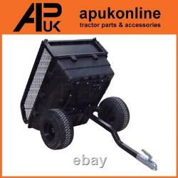 Tipping Quad Trailer with Mesh Sides for ATV Garden Waste Soil or Manure
