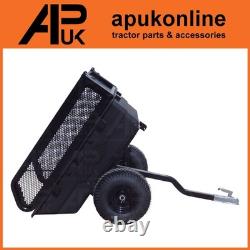 Tipping Quad Trailer with Mesh Sides for ATV Garden Waste Soil or Manure