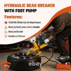 Tire Bead Breaker GEARZAAR Heavy Duty UK Truck withFoot Pump 10000PSI Tyre Tractor
