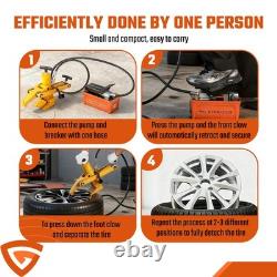 Tire Bead Breaker GEARZAAR UK Tractor AirHose Heavy Duty withFoot Pump Truck Tyre