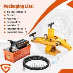 Tire Bead Breaker Heavy Duty AirHose withFoot Pump Tractor Tyre GEARZAAR Truck