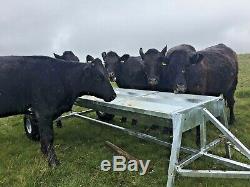 Towable trough cattle feeder heavy duty galvanised quad 4x4 tow hitch trialed