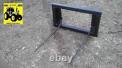 Tractor Bale Spike Forks Quicke No 3 Bracket Twin Tine Model Free Delivery
