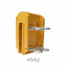 Tractor Bucket Lift Hook Heavy Duty Steel 3,000lbs Capacity Yellow with 4 screws