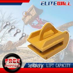 Tractor Bucket Lift Hook Safety Heavy Duty Steel 3,000 lb Capacity with4pcs screws