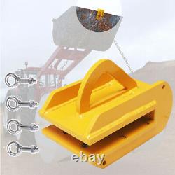 Tractor Bucket Lift Hook Safety Heavy Duty Steel 3,000 lb Capacity with4pcs screws