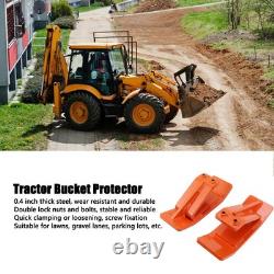Tractor Bucket Protector 2pcs Heavy Duty Steel Ski Edge Protector With Double
