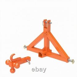 Tractor Tow Hitch Support Frame Heavy-Duty Triangular 3-Point Hitch Adapter