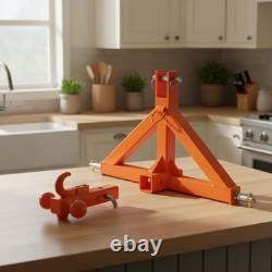 Tractor Tow Hitch Support Frame Heavy-Duty Triangular 3-Point Hitch Adapter