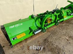 Tractor mounted flail topper Ex Demo Razorback RM280DS with shift, heavy duty