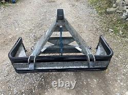 Twose Yard Scraper Galvanised Heavy Duty Rubber Finish Tractor Mounted