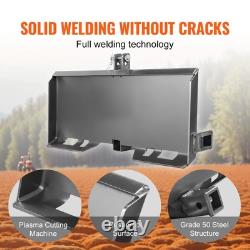 Universal Skid Steer 3 Point Attachment Plate Heavy Duty Steel Adaptable Loader