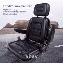 Universal Tractor Seat Black Heavy-Duty Vehicle Seat with Adjustable Backrest