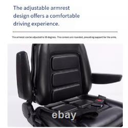 Universal Tractor Seat Black Heavy-Duty Vehicle Seat with Adjustable Backrest
