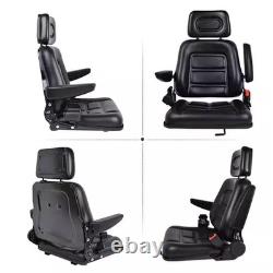 Universal Tractor Seat Black Heavy-Duty Vehicle Seat with Adjustable Backrest
