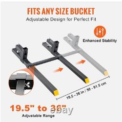Versatile Heavy-Duty Pallet Forks with Adjustable Stabilizer Bar 43 Length