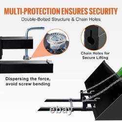 Versatile Heavy-Duty Pallet Forks with Adjustable Stabilizer Bar 43 Length