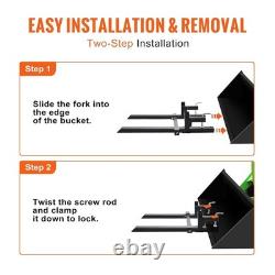 Versatile Heavy-Duty Pallet Forks with Adjustable Stabilizer Bar 43 Length