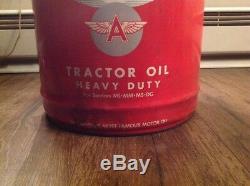 Vintage Getty Veedol Tractor Motor Oil Heavy Duty Metal Can Bucket Pail 5 Gallon
