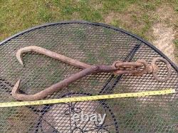 Vintage Large Heavy Duty Logging Tongs Log Dogs For Tractor