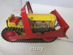 Vintage Marx Tin Toy Wind Up Heavy Duty Caterpiller Tractor 261-f
