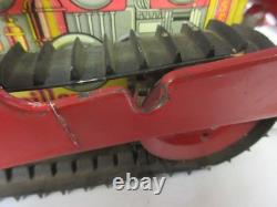 Vintage Marx Tin Toy Wind Up Heavy Duty Caterpiller Tractor 261-f