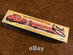 Vintage Matchbox King MIB Scammell Heavy Duty Mover & Caterpillar Tractor