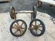 Vintage Cast Iron Wheels Very Heavy Duty Best Around