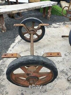 Vintage cast iron wheels very heavy duty best around